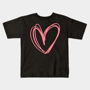 Cute Drawing Of A Pink Heart Kids T-Shirt